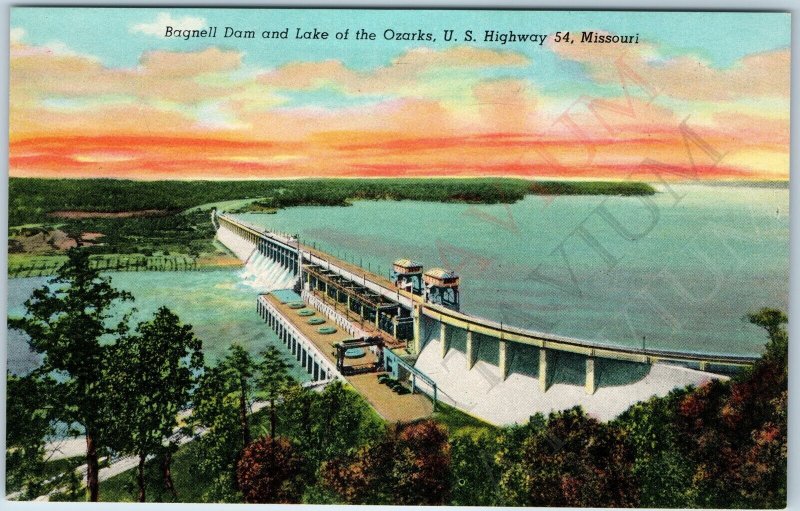 1946 Lakeside, MO Bagnell Dam Lake Ozarks Hydroelectric Powers Corwin CT PC A197