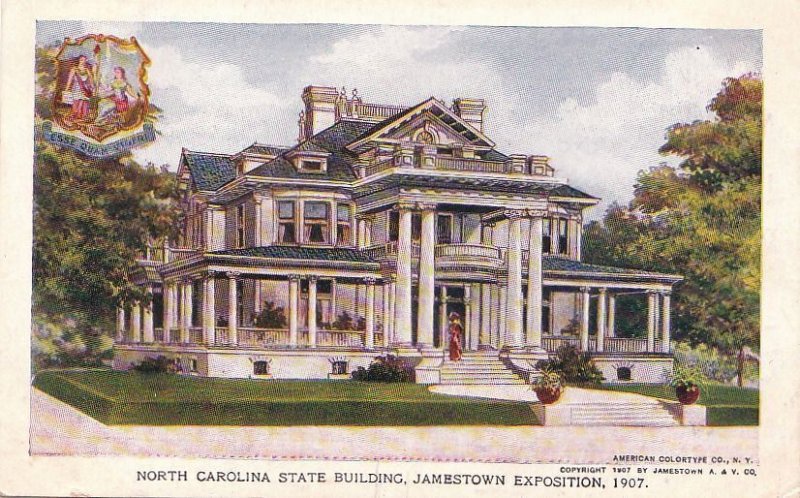 Postcard North Carolina State Building Jamestown Exposition 1907