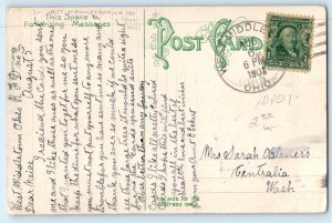 1908 View Of Madison Square Park NY DPO (1907-1963) West Middletown OH Postcard