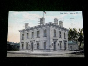 Vintage Early US Post Office, Galena, Illinois Postcard P25