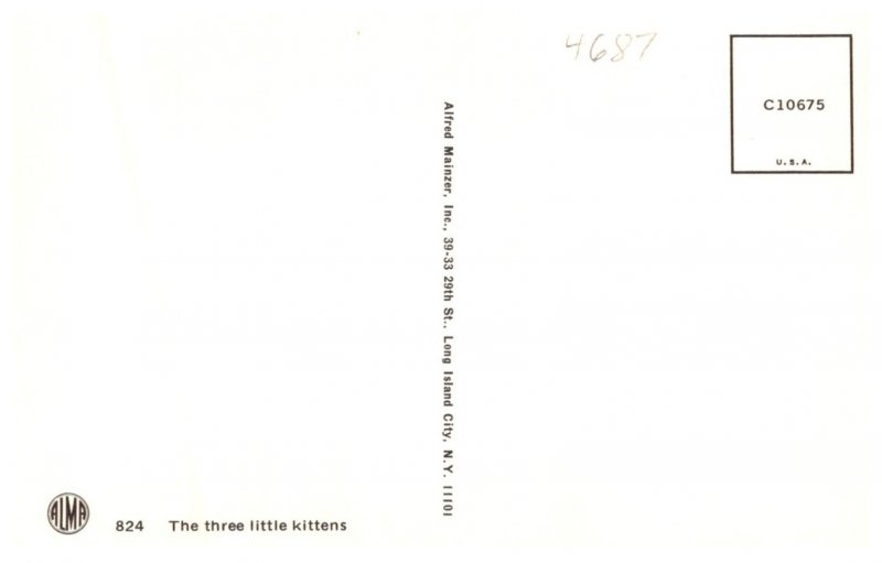 Cat     Signed Alfred Mainzer