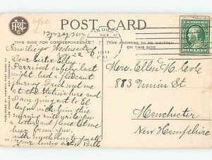 Divided-Back ROUGH WAVES CRASH ON THE ROCKS Postmarked San Diego CA hp6041