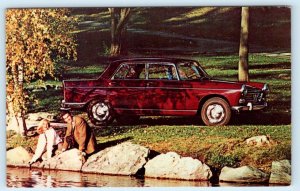 Automobile Advertising PEUGEOT 404 Car ca 1970s  4x6 Postcard