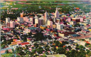 Aerial View of Tulsa Oklahoma Postcard PC566