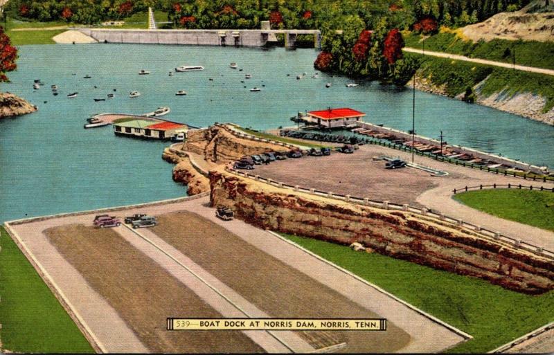 Tennessee Norris Boat Dock At Norris Dam 1943