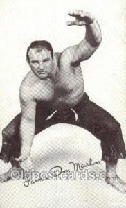 Farmer don Marlin non postcard backing - Wrestler, Wrestling Unused crease le...