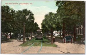 Jacksonville, Florida: On Main Street with Trolleys and antique cars