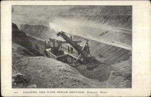 Hibbing MN Loading Ore Steam Shovel Mining c1905 Postcard