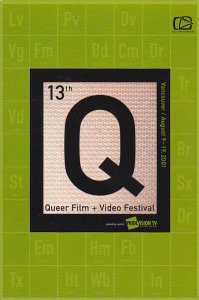 Advertising 13th Queer Film & Video Festival 2001 Vancouver British Columbia