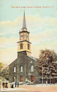 FLATBUSH NEW YORK~FIRST DUTCH REFORM CHURCH~1908 I STERN PUBLISHED POSTCARD