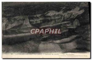 Old Postcard La Balme Les Grottes Inside the Caves The fishmongers