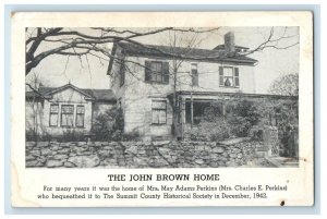 The John Brown Home By Colonel Simon Perkins Akron Ohio OH Vintage Postcard