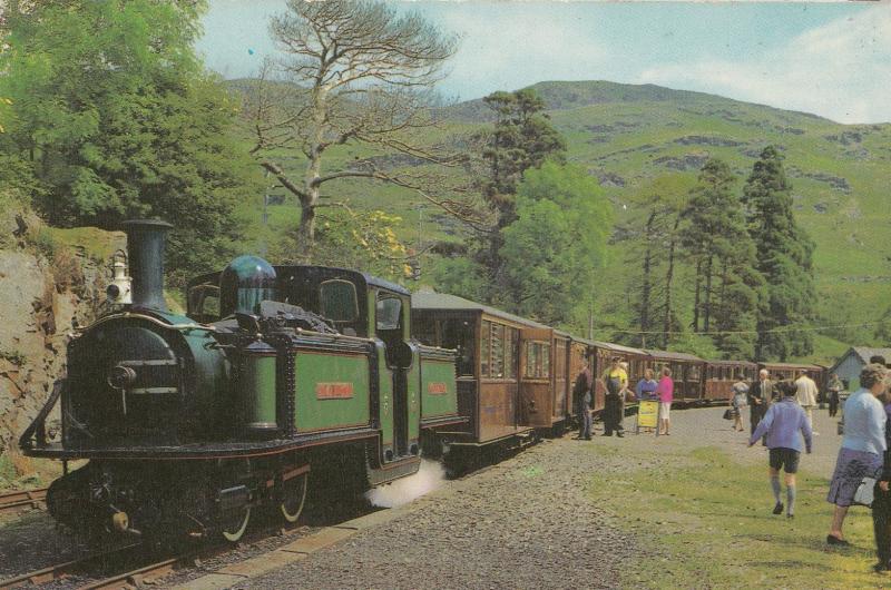 Festiniog Welsh Railway 1973 Walls Ice Cream Sign Seller Train Postcard