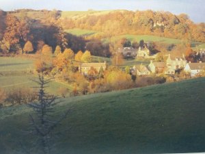 Combe Hamlet Vintage Postcard Photo by Brenda Cowell c1990s Gloucestershire