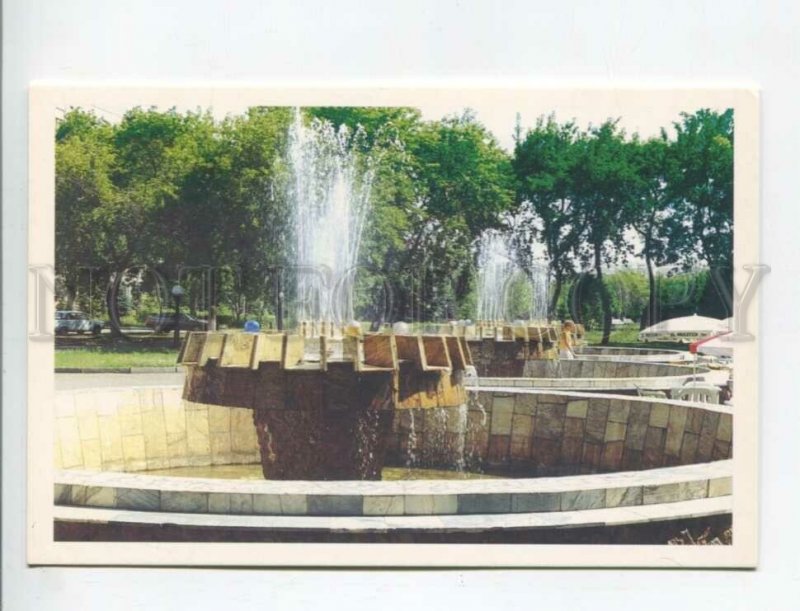 469916 Kazakhstan Petropavlovsk city fountains postcard