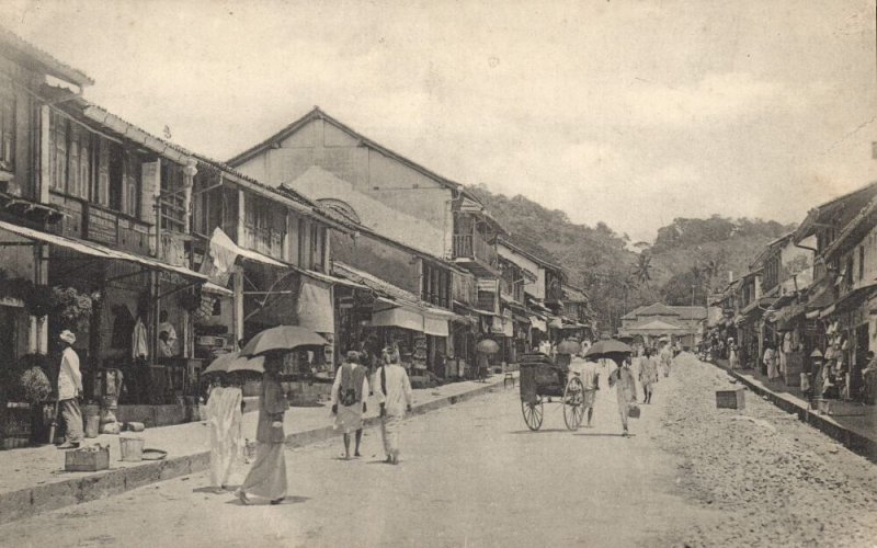 ceylon, KANDY, Native Town, Street Scene (1910s) Postcard