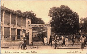 French Guinea Conakry Les Travaux Publics Vintage Postcard C064
