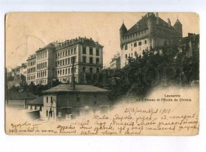 213990 SWITZERLAND LAUSANNE RPPC to RUSSIA train #19 1902 year