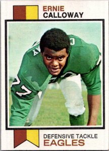 1973 Topps Football Card Ernie Calloway Philadelphia Eagles sk2424