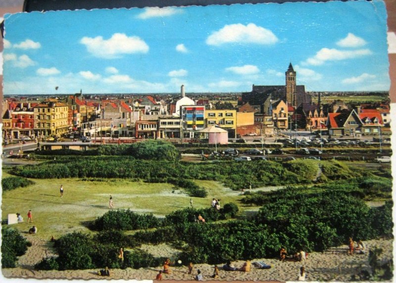 Belgium Bredene Panorama - posted 1965