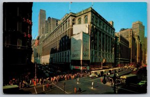 Herald Square Macys Department Store New York City NY Postcard UNP WOB Note VTG 