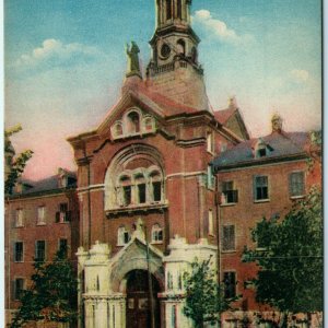 c1910s Quebec, Canada Chapel of the Franciscan Sisters Litho Photo Postcard A2