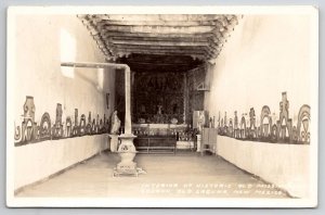 New Mexico RPPC Interior Of Historic Old Mossion Church Old Laguna Postcard V25