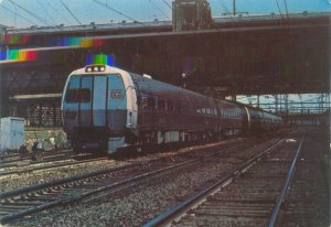 Penn Central Metroliner Train  #866 On Track Chrome Postcard