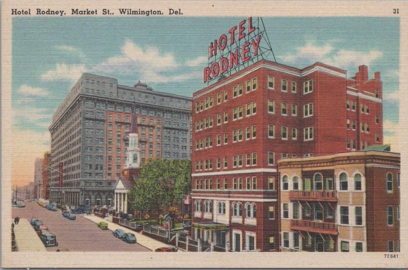Postcard Hotel Rodney Market St Wilmington DE Delaware