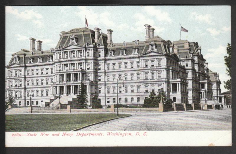 War and Navy Departments Washington DC Postcard BIN