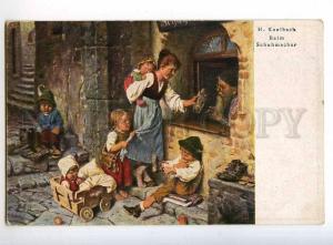 240236 Shoemaker KIDS by KAULBACH Vintage postcard