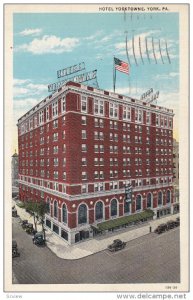 YORK, Pennsylvania, PU-1937; Hotel Yorktowne