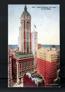 1912 Singer Building New York Picture Postcard!