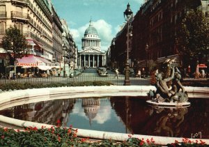 Vintage Postcard Couleurs Et Lumiere De France Paris Le Pantheon Et La Rue FR