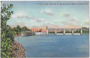 U S Locks and Dam on the Savannah River Augusta Georgia