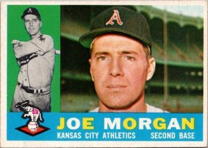 1960 Topps Baseball Card Joe Morgan Kansas City Athletics sk10583