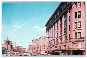 Winnipeg Manitoba Canada Postcard Portage Avenue c1950's Vintage Unposted