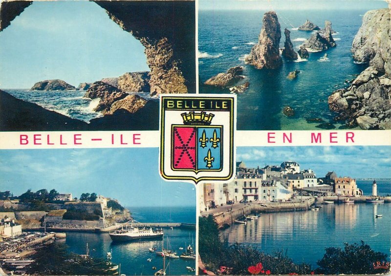 Postcard France Belle ile en Mer roche Percee