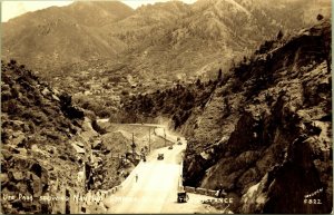 RPPC Ute Pass Manitou Springs Colorado Real Photo Postcard antique cars