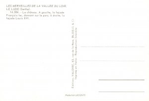 Postcard Les Merveilles De La Valle Du Loir Le Chateau Gauche Le Lude France