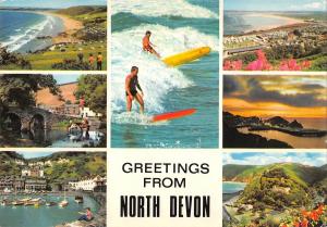B97026 greetings from  north devon  surf  uk