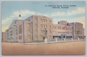 Nashville Tennessee~Nashville Electric Service Bldg~Dome~Vintage Linen Postcard