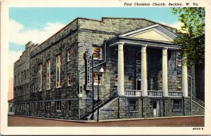Postcard WV Beckley First Christian Church