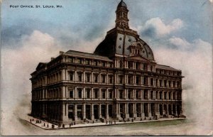 Vtg 1908 US Post Office Building in St Louis Missouri MO Antique Unused Postcard