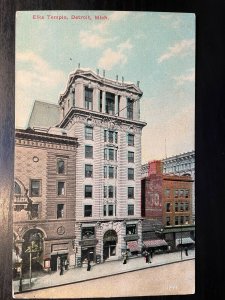 Vintage Postcard 1907-1915 Elks Temple, Detroit, Michigan (MI)