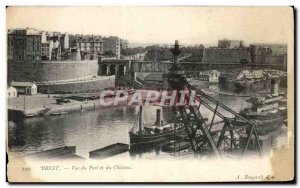 Postcard View Of Old Port and Brest Du Chateau