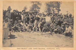 Chillicothe Ohio Camp Sherman Boxing Scene, B/W Photo Print Vintage PC U12902