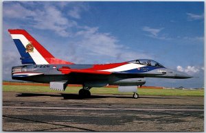 GD F-16A J-226 of 322 Sqdn R. Neth AF at RAF Brawdy Aircraft Postcard