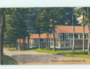 Unused Linen COTTAGE SCENE Skowhegan - Near Waterville Maine ME c2575