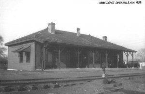 Dush Hills Alabama 1939 Atlanta Birmingham Coast depot real photo pc ZD549422